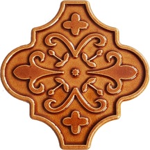 Armada Çini 12x12 Ottoman Çiçekli Arabesk Karamel Çini Karo