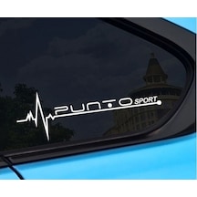 Fiat Punto Yan Cam Sticker Oto Kapı Çıkartma 20Cmx7Cm