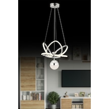 Kelebek Krom Ledli Salon Mutfak Oda Oturma Odası Hol Ledli Avize Sb-ld-256 Krom