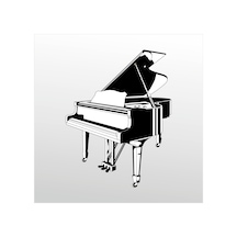Folyo Sticker Piyano 60cm Uzunluk Siyah