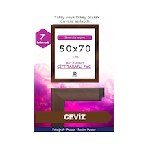 Ceviz-21mm-50x70 Cm Mat Pvc Li Camsız Fotoğraf Puzzle Belge Çerçeve Yatay Dikey Asılabilme. 47734384
