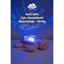 Cloud-b Ağlama Sensörlü ve Melodili Kamplumbağa Uyku Arkadaşı 28x27x10 Cm Pembe