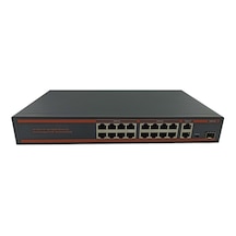 Nova Nd-hp1621ag 16 Port Poe+ 10-100 Mbps 2 Port 10-100-1000 Mbps Uplink 1 Port Sfp Switch 250w