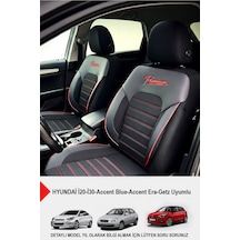 Premium Serisi Lüks Keten Oto Koltuk Kılıfı Hyundai İ20-i30-accent-blue-era-getz Uyumlu Siyah
