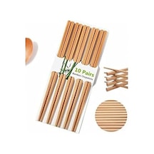 Çin Çubukları Chopsticks 10 Çift Açık Ceviz