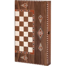 Kıng Tavla Ceviz Renk (Geniş) 52 30 8 Cm
