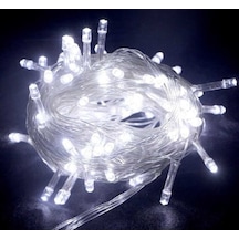 10 M 100 Led Boncuk Lamba Beyaz Işık Şeffaf Kablo Mz-18-11 Çok Renkli