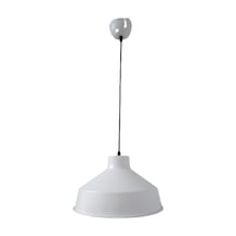 Retro Metal Beyaz İçi Beyaz Dekoratif Tekli Sarkıt Avize Çap:30 Cm-dy1111