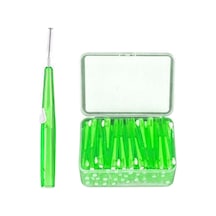 Skycity 60 Adet 0.8mm Yeşil Fırça Ucu, Tıkanma Olmayan Tasarım, Yumuşak Telli, Aile İçin Oral Bakım Aleti