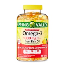 Spring Valley Omega-3 1000 Mg Fish Oil 120 Softgel Balık Yağı Takviye Edici Gıda