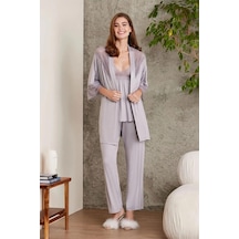Pierre Cardin 2820 Kadın Penye Dantelli Sabahlıklı Pijama Takım-royal Royal Pierre Cardin 2820 Kadın Penye Dantelli Sabahlıklı Pijama Takım-royal Royal