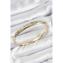 Pirinç Zirkon Taşlı Model Gold Renk Kadın Kelepçe - Tj-bb756 Tdrtr