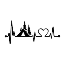 Kamp Love Ritim Sticker 17x17 Cm Siyah