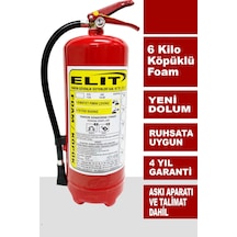 6 Kg Köpüklü Yangın Söndürme Tüpü Ruhsata Uygun Yanında Askı Aparatı Ve Kullanım Talimatı