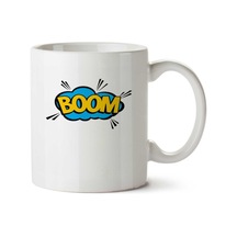 Boom Süper Kahraman.png İki Tarafı Baskılı Kupa Bardak Çok Renkli