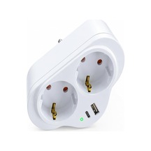 Golyat 2'li Priz, Usb Ve Type-c Girişli, Topraklı, İkili Priz Çoklayıcı, 16a 250v, 2p+2e, Çift Çıkışlı, Elek