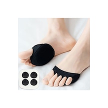 1 Çift 2 Adet 9 Cm   Pamuklu Kumaş Ayak Parmak Altı  Pedi Siyah