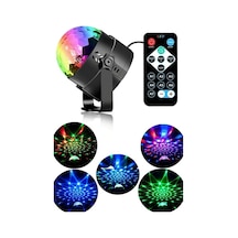 Kumandalı Sese Duyarlı Rgb Led Disko Topu Lazer Işıklı Parti Küresi Hareketli Sahne Işığı