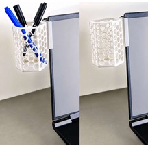 3d Baskı Monitor Kalemlik - Petek Desenli Laptop Kenar Altıgen Kalemlik-beyaz Diğer