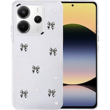 Newface Xiaomi Redmi Note 14 4g Fiyonk Desenli Kapak - Desen 8 Beyaz