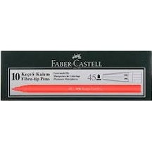Faber Castell 45 Kırmızı Keçeli Kalem 10'Lu