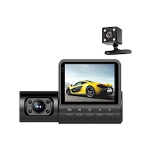 1080p Dvr Dash Kamera 3 Lensli Ön Ve İç Ve Arka Kamera Sürüş Kaydedici 2 İnç Ekran Dash Kamera Gece Görüşü/hareket Algılama/döngü Kaydı Desteği