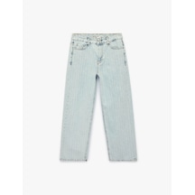 Koton Straight Taşlı Mavi Kadın Jean Pantolon 6sal40024md Mavi