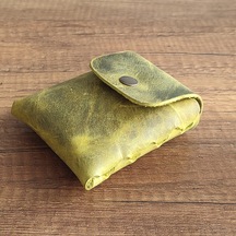 Sumerian Leather Craft Deri Sigara Kılıfı Limon Yeşili 2