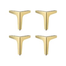 15 Cm Modern Model Gold Metal Mobilya, Dolap, Koltuk, Tv Ünitesi Ayakları 4 Adet -robot Süpürge Gold 15 Cm.