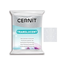 Cernit Translucent Transparan Polimer Kil 56G 080 Glitter Silve