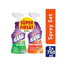 Cillit Bang Yağ ve Kir Sökücü Sprey 750 ML + Kir ve Kireç Sökücü Sprey 750 ML
