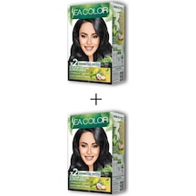 2x2 Tüp Saç Boyası Seti Siyah No:1.0