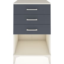 Hyperion Komodin 3 Çekmeceli 60x44x96 Aytaşı-antrasit Aytaşı