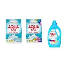 Aquabor Doğal Mineralli 4 Kg Beyaz + 4 Kg Renkliler + Sıvı Renkliler 3 Lü Set