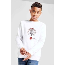 Tshirthane Red Hot Chili Peppers Baskılı Unisex Çocuk Beyaz Sweatshirt Beyaz