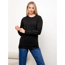 Berkut-ol Sweatshirt Basit Kapüşon Süetli 98755515 Siyah