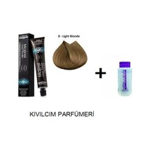 Majirel Cool Cover 8 Koyu Sarı Saç Boyası + Oksidanı