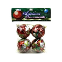 Vardem Yumuşak Ağaç Süsleme Topları 4 Adet 6 Cm