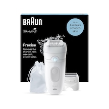 Braun Silk-épil 5 Kadınlar İçin Epilatör, Kolay Epilasyon Ve İpeksi Pürüzsüz Bir Cilt İçin Kuru Ve Islak Tıraş Makinesi, Bayan Tıraş Makinesi, Su Geçirmez - Dahil. Tıraş Aparatı Ve Düzeltici Aparatı - 5-041, Beyaz/gri