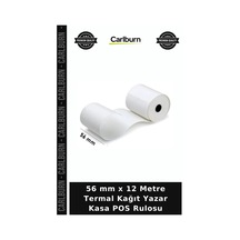 Özel Üretim 56x12 Rulo İşyeri Malzemeleri 56 Mm X 12 Metre Termal Kağıt - Yazar Kasa Pos Rulosu