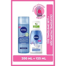 Nivea Yüz Temizleme Jeli Aqua Sensation 200 ML + Salatalık Özü Göz Makyaj Temizleyici