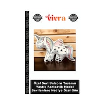 Özel Seri Unicorn Tasarım Yastık Fantastik Model Sevilenlere Hediye Özel Gün Çok Renkli