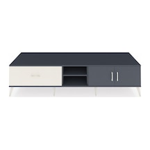 Kronos Tv Ünitesi 2 Raflı Tek Çekmeceli 2 Kapaklı 220x59x51 Antrasit-antrasit/aytaşı Antrasıt/aytası - Antrasıt