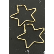 Yıldız - 302 - Trend Küpe - Glblseme - 6 Cm-sarı çok renkli