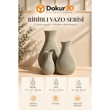 Ribibli Vazo 3lü Seti Bej Bej