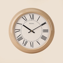 Retro Duvar Saati - Bej - 29 Cm Çok Renkli