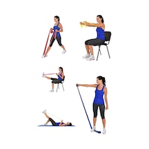 Pilates Yoga Egzersiz Direnç Spor Bandı Pilates Lastiği Direnç Bantı