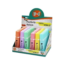 U4 Fosforlu Kalem 0711 Prem Pastel 36'lı Stand Diğer