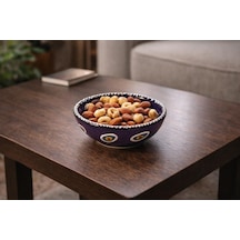 Nazar Boncuklu Seramik Çerezlik Kase 12 Cm El Yapımı Dekoratif Zeytin Ve Çerez Kasesi Kahvaltılık Sunumluk çok renkli