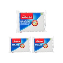 169072 Miraclean Silgi Sünger 2'li, Beyaz, Düz 3lü Paket